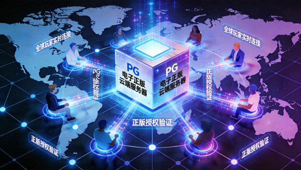 全球玩家接入PG电子正版云端服务器概念图